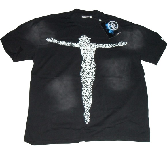 Hellstar Jesus Crucifixion T-Shirt Messiah Christ‎ Short Sleeve Cotton Black XL - Picture 1 of 11